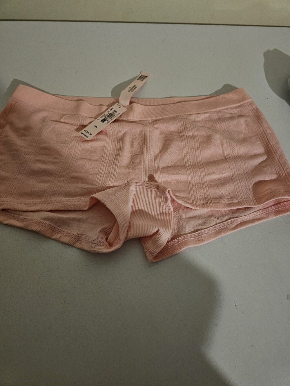 VS Seamless Ribbed Boyshorts - Light Pink